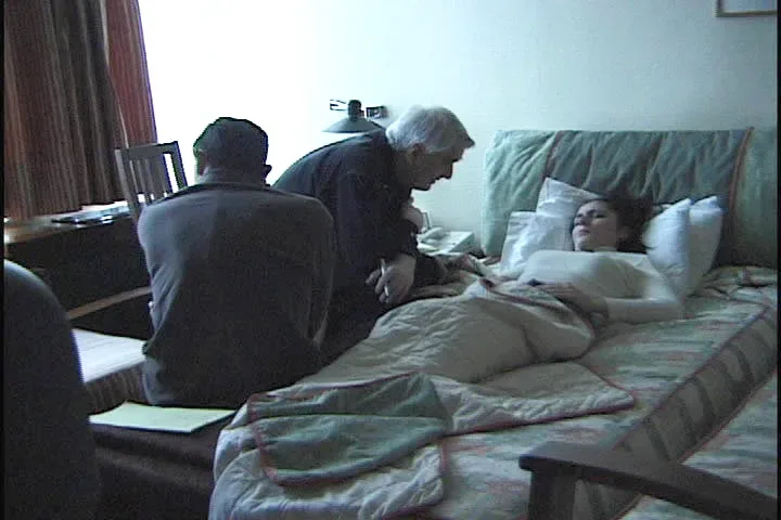 Budd Hopkins and John Mack during a hypnosis session with a young woman in Istanbul